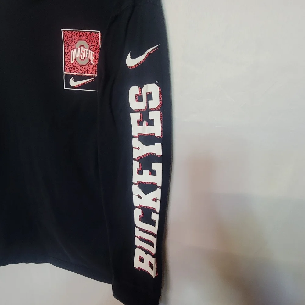 Nike Ohio State Buckeyes Black Long Sleeve Men's Tee Size Small (Loose Fit) - Picture 3 of 9